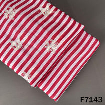 Thread Embroidered Linen Fabric - F7143
