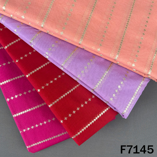 Zari Work Chanderi Silk Fabric - F7145