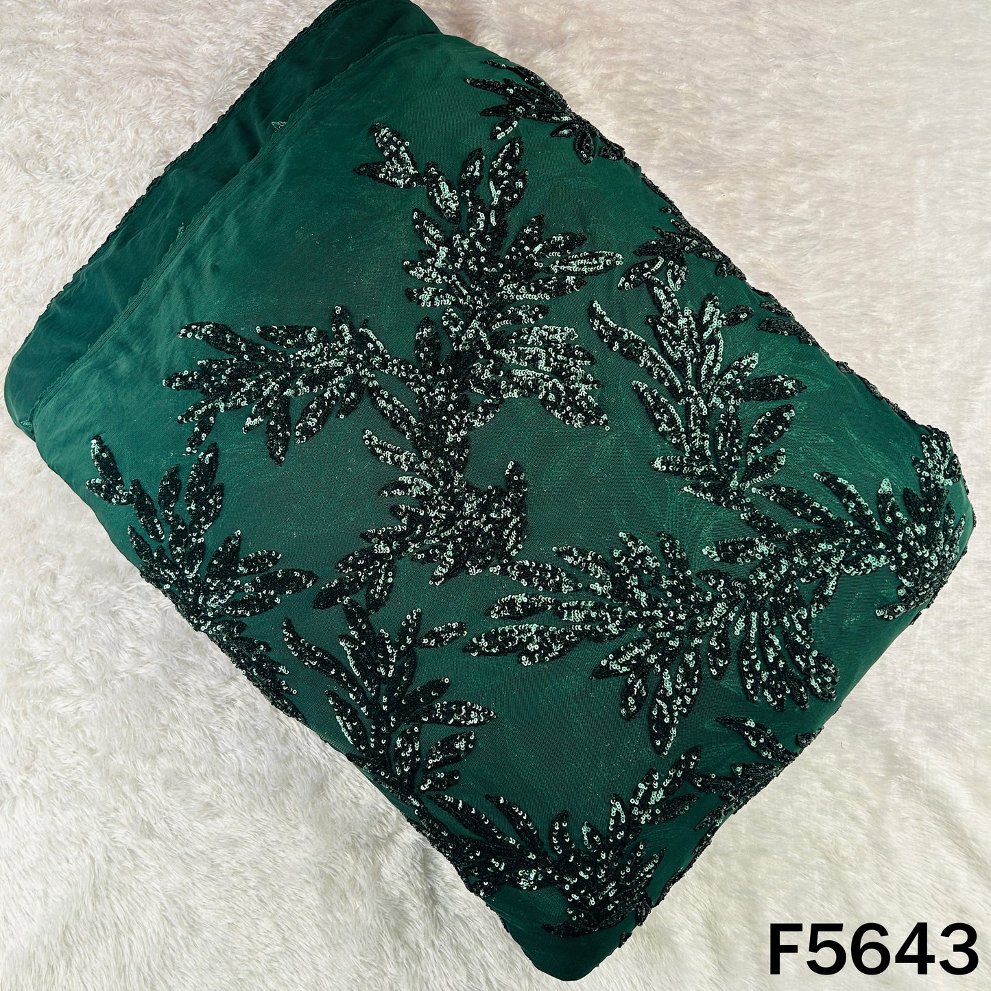 Sequins Work Lycra Net Fabric - F5643