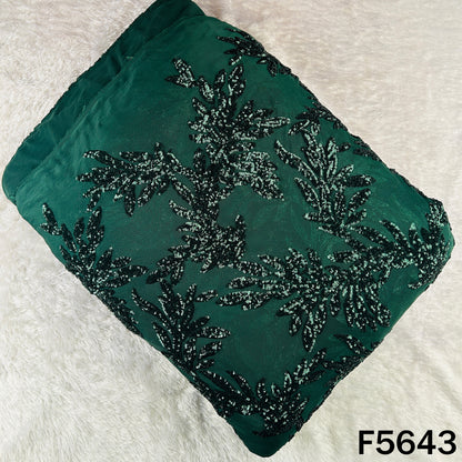 Sequins Work Lycra Net Fabric - F5643