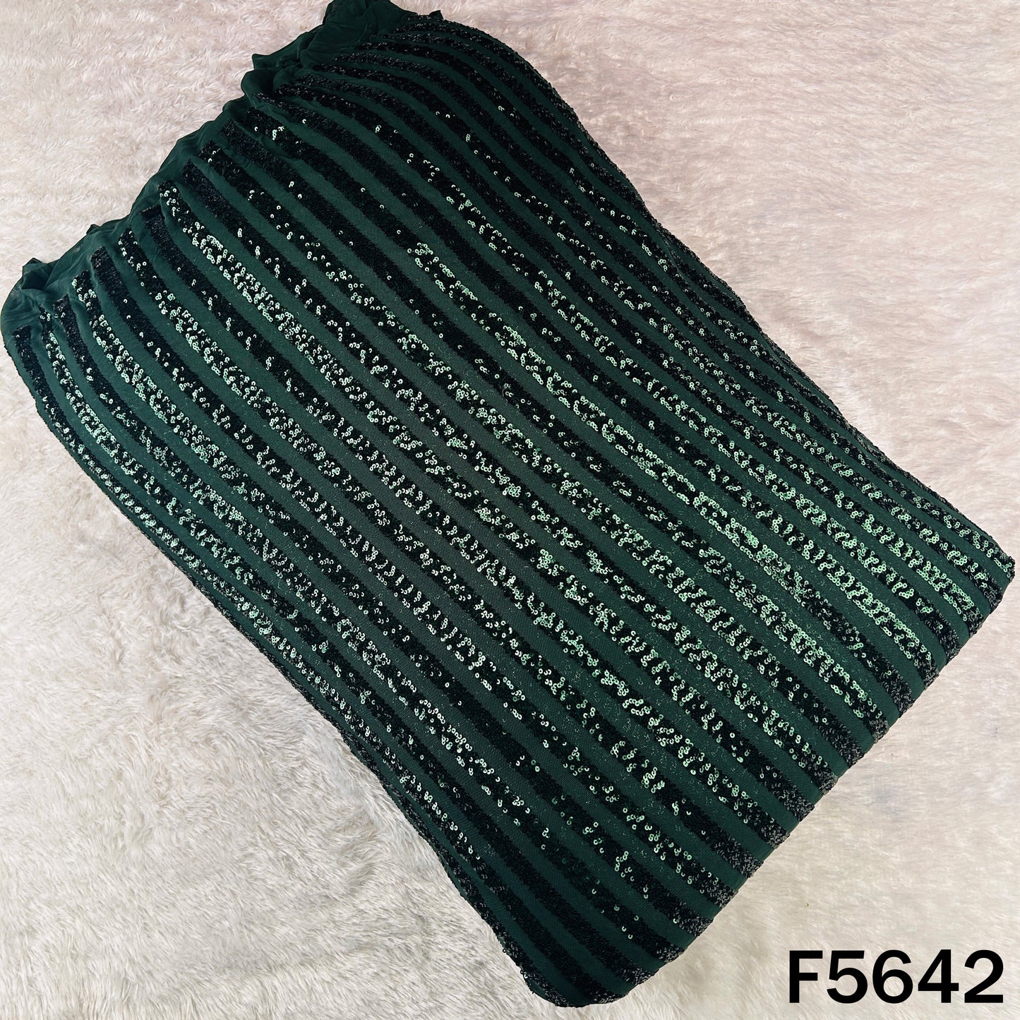 Sequins Work Lycra Net Fabric - F5642