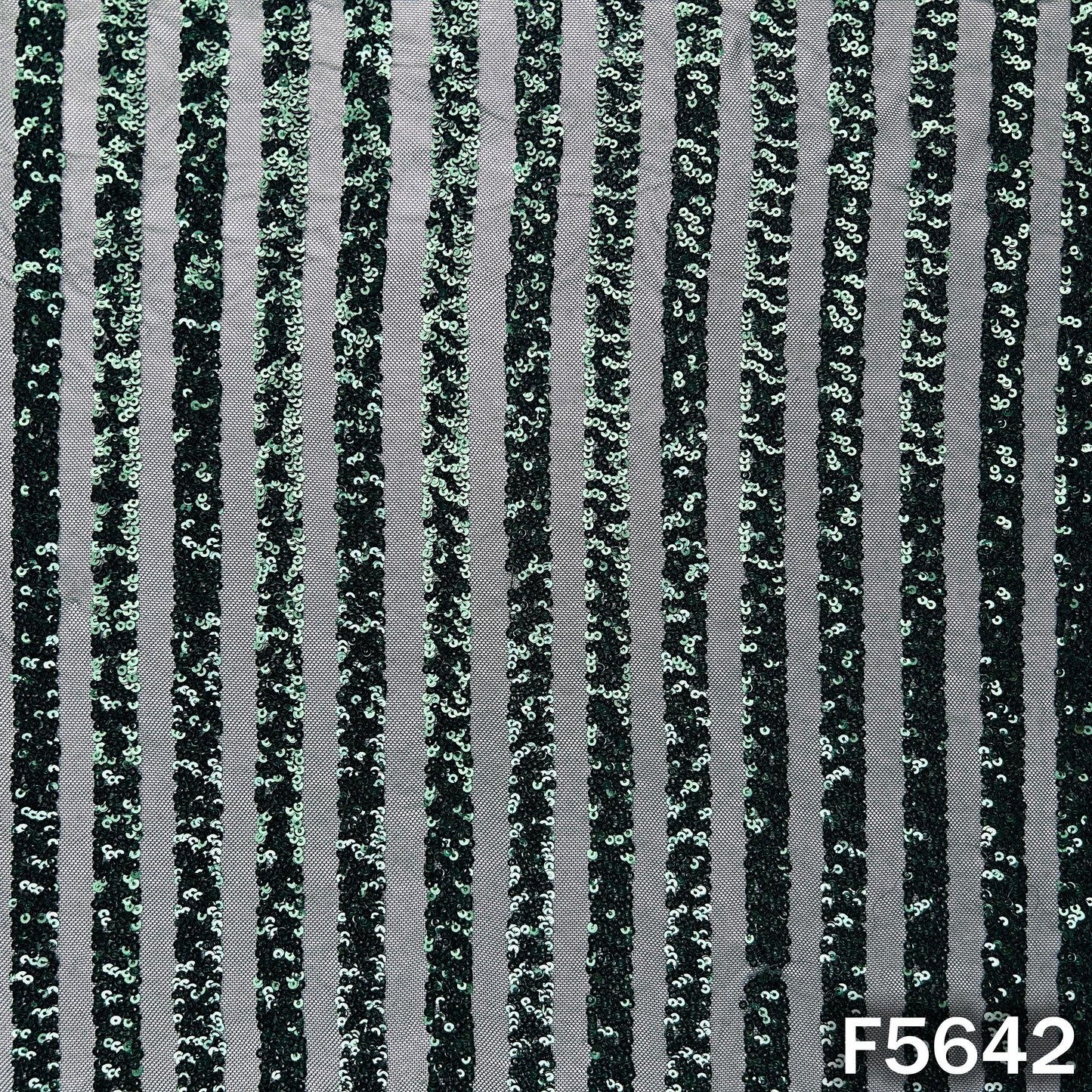 Sequins Work Lycra Net Fabric - F5642