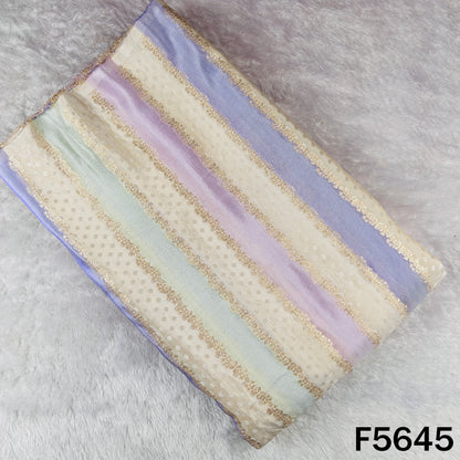 Zari Work Self Jacquard Tissue Fabric - F5645