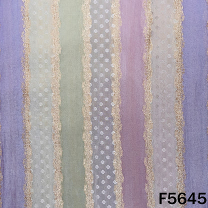 Zari Work Self Jacquard Tissue Fabric - F5645