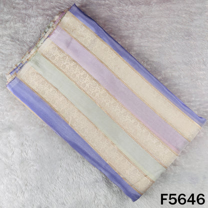 Zari Work Self Jacquard Tissue Fabric - F5646