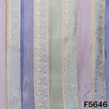 Zari Work Self Jacquard Tissue Fabric - F5646
