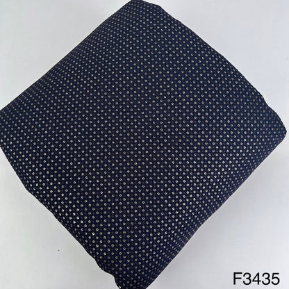 Thread Sequins Embroidered Georgette Fabric-F3435