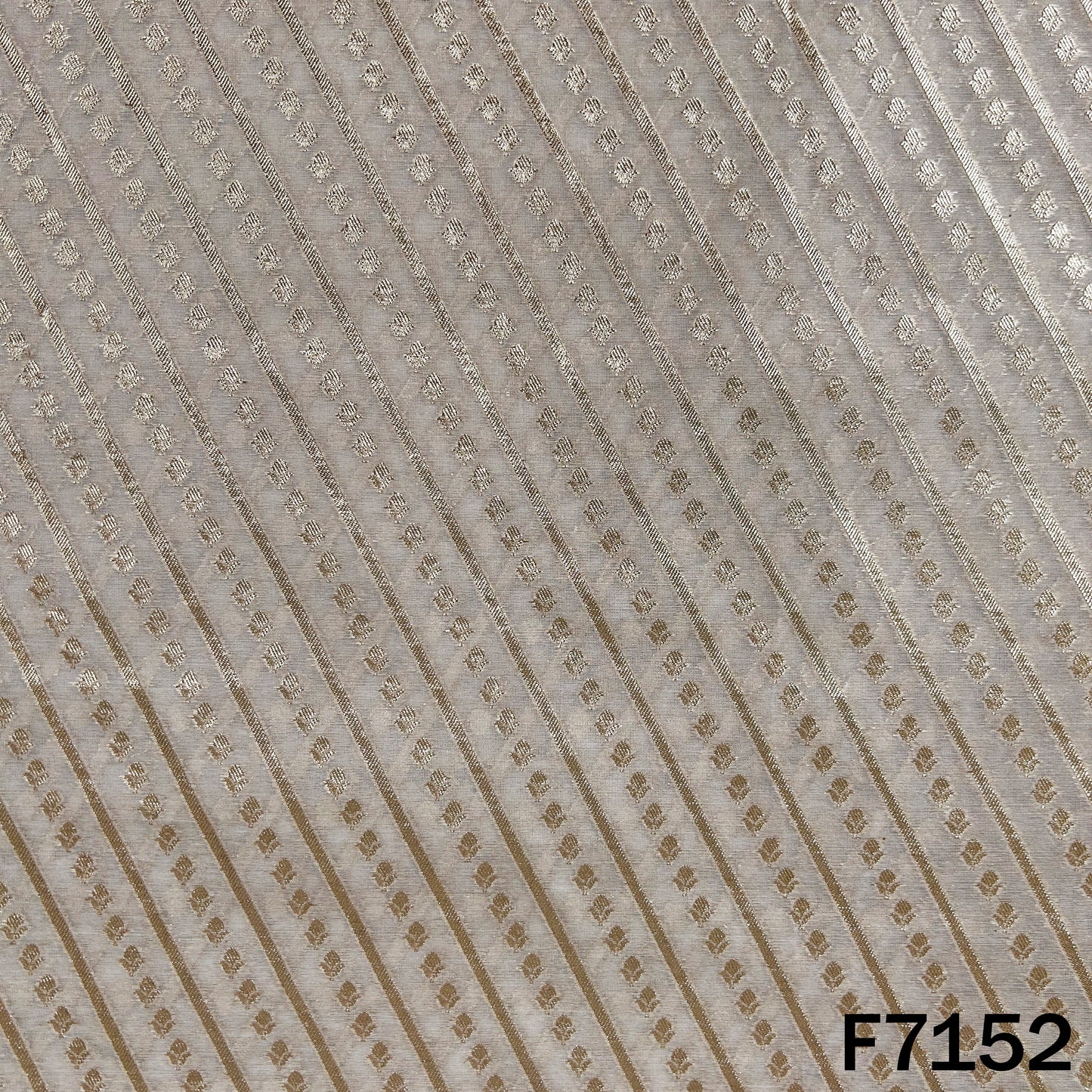Dyeable Zari Work Chanderi Fabric - F7152