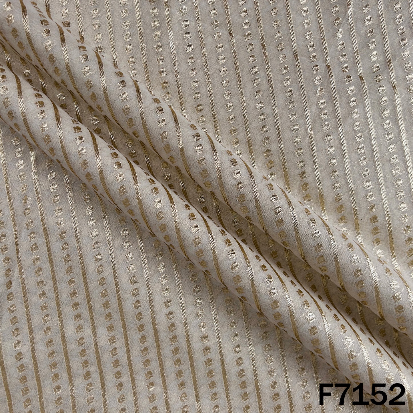 Dyeable Zari Work Chanderi Fabric - F7152