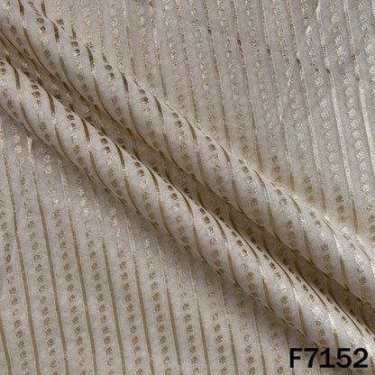Dyeable Zari Work Chanderi Fabric - F7152