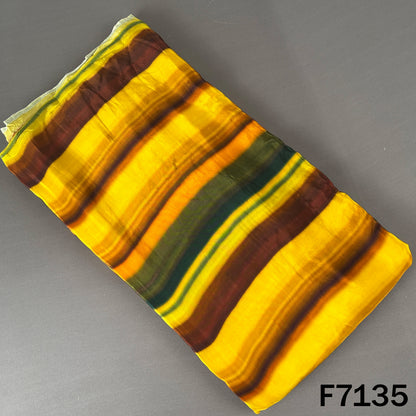 Multicolor Stripes Crepe Fabric - F7135