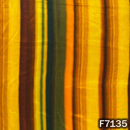 Multicolor Stripes Crepe Fabric - F7135