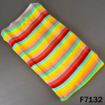 Multicolor Stripes Crepe Fabric - F7132