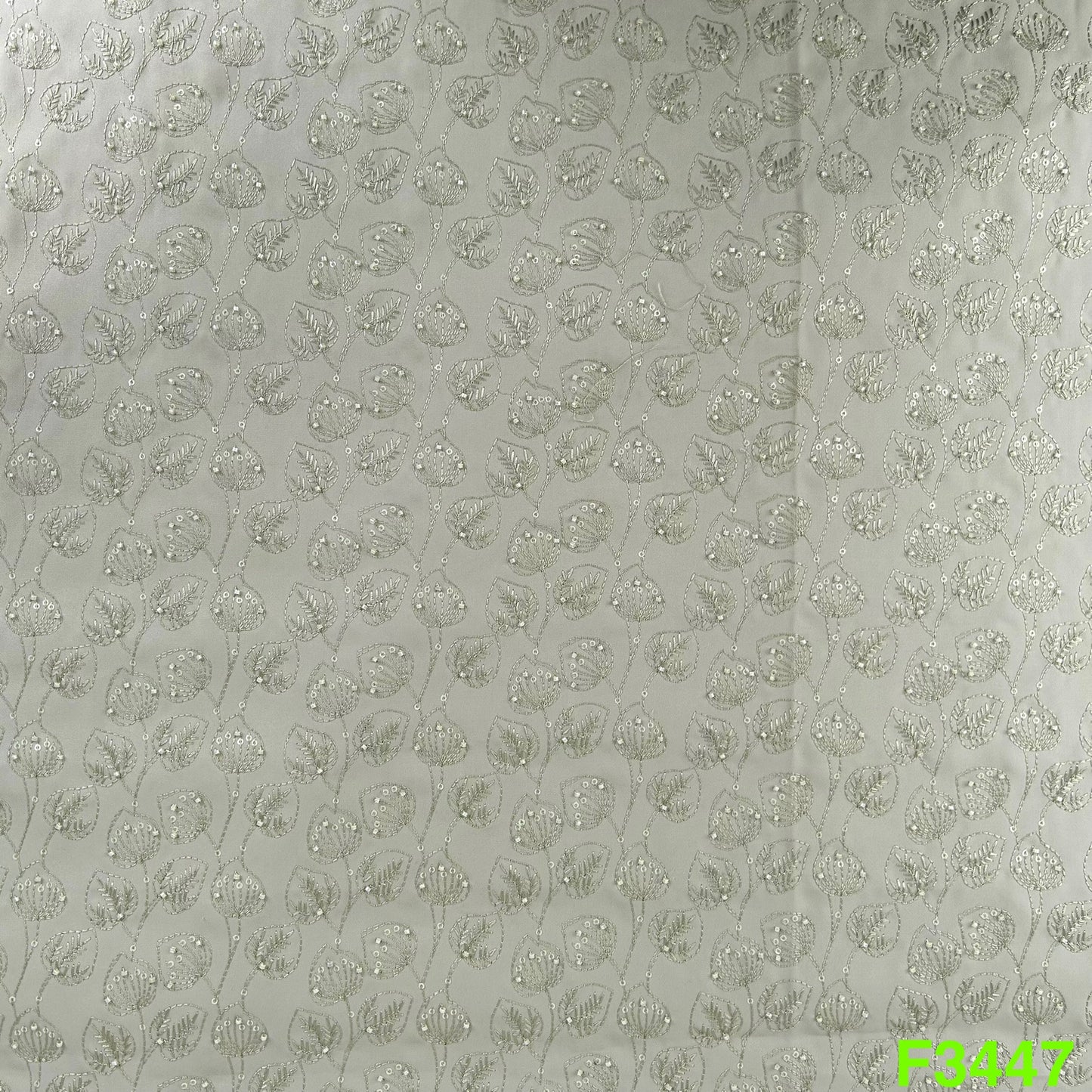 Cut Dana Thread Sequins Embroidered Bubble Georgette-F3447