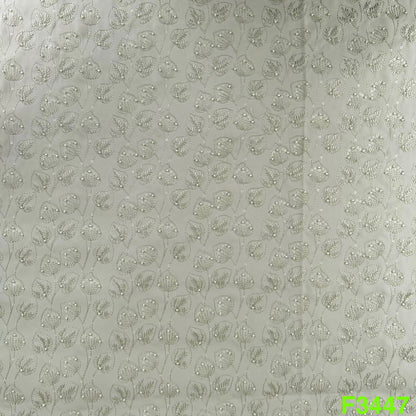 Cut Dana Thread Sequins Embroidered Bubble Georgette-F3447