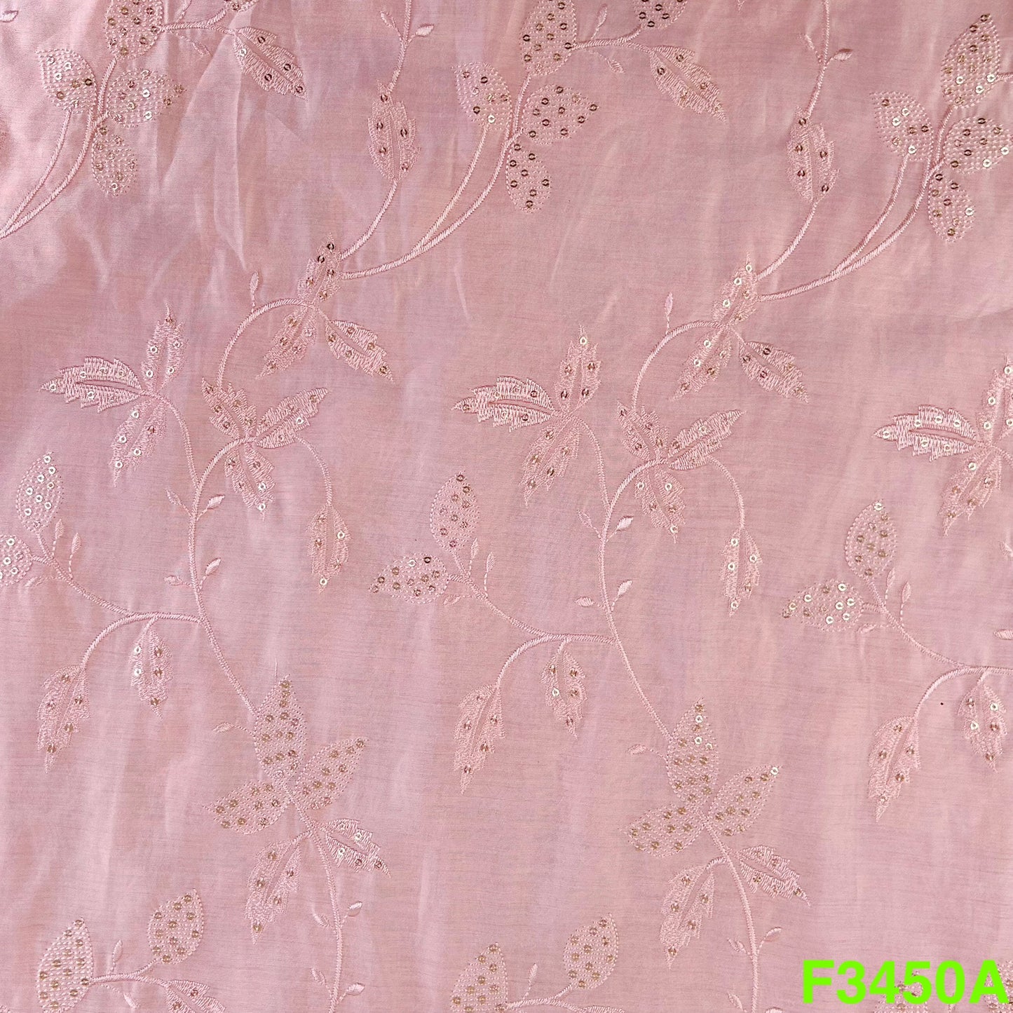Thread Sequins Embroidered Modal Silk Fabric-F3450