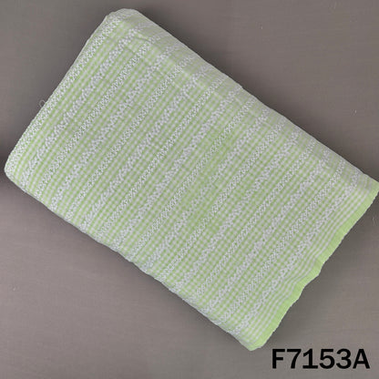 Check Thread Embroidered Cambric Cotton Fabric - F7153