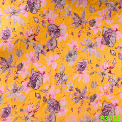 Positional Print Cut Dana Work Organza Fabric-F3452