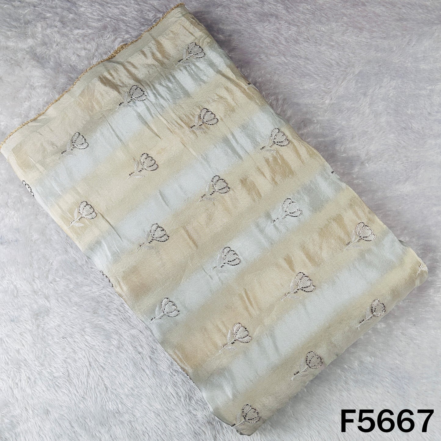 Cut Dana Thread Work Shimmer Tissue Fabric - F5667