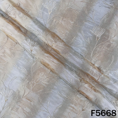 Thread Zari Embroidered Shimmer Tissue Fabric - F5668