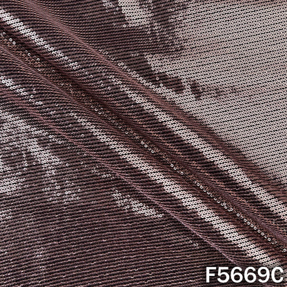 Thread Sequins Work Georgette Fabric - F5669