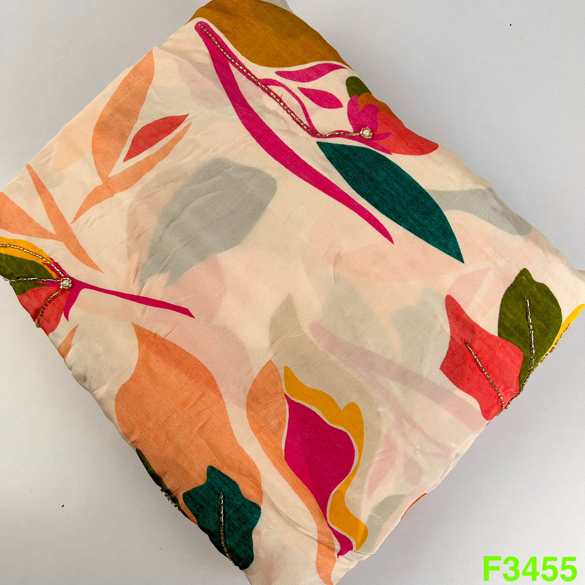 Positional Print Cut Dana Work Crepe Fabric-F3455 – Fabricroot