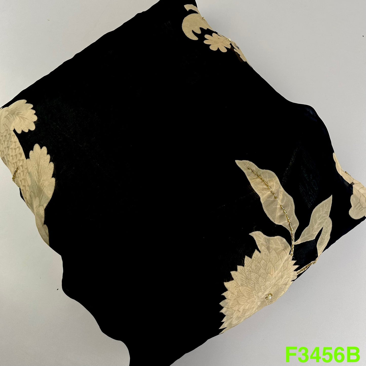 Positional Print Cut Dana Work Organza Fabric-F3456