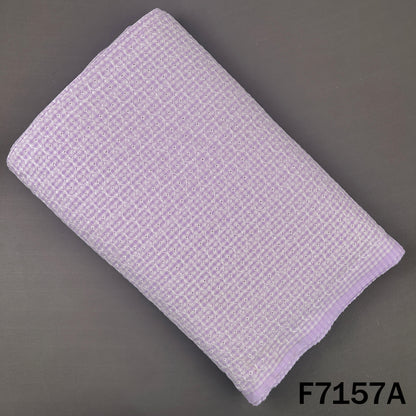 Check Thread Embroidered Cambric Cotton Fabric - F7157