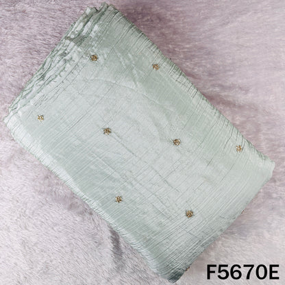 Cut Dana Zari Sequins Work Crush Shimmer Tissue Fabric - F5670
