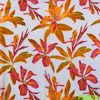 Positional Print Cut Dana Work Crepe Fabric-F3457