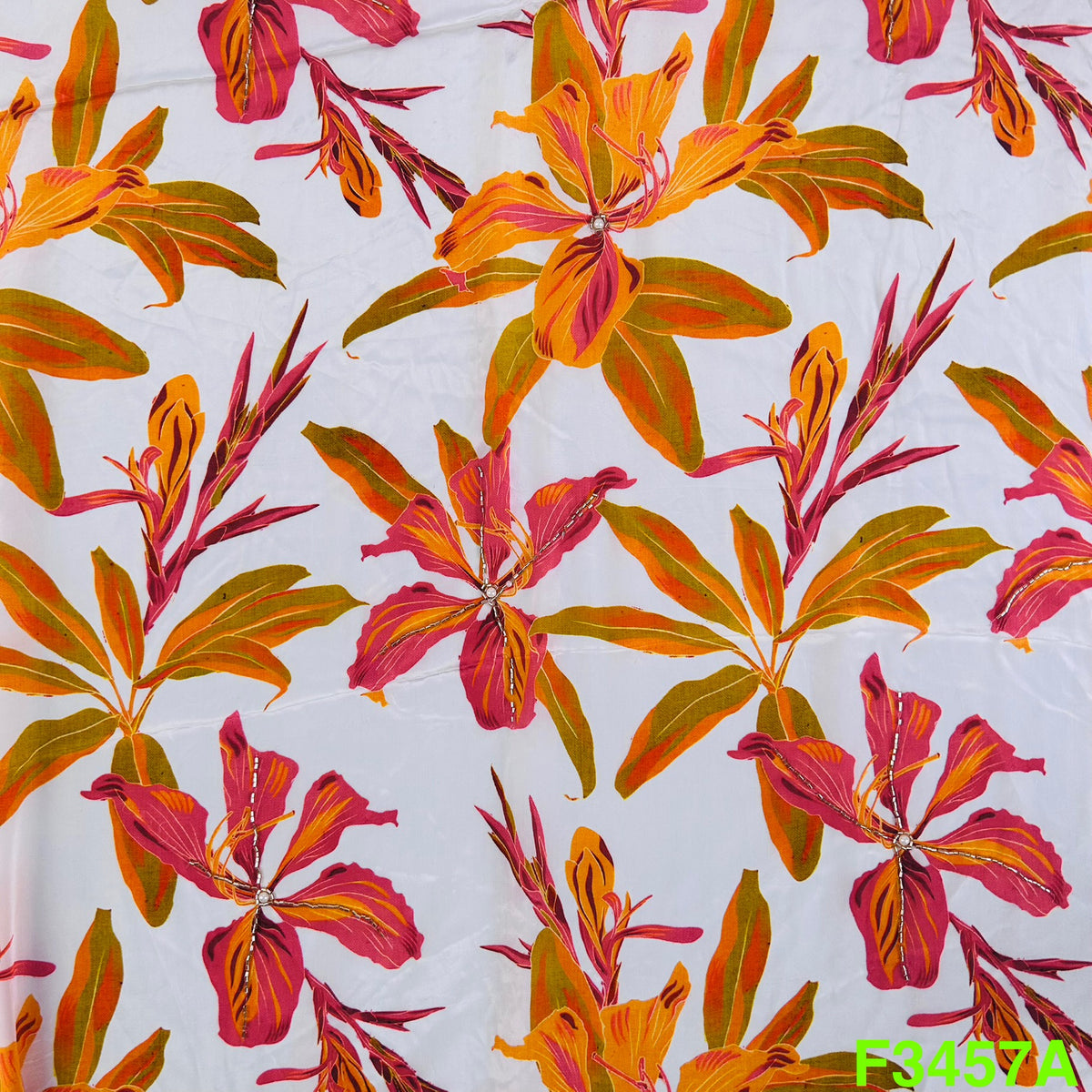 Positional Print Cut Dana Work Crepe Fabric-F3457 – Fabricroot