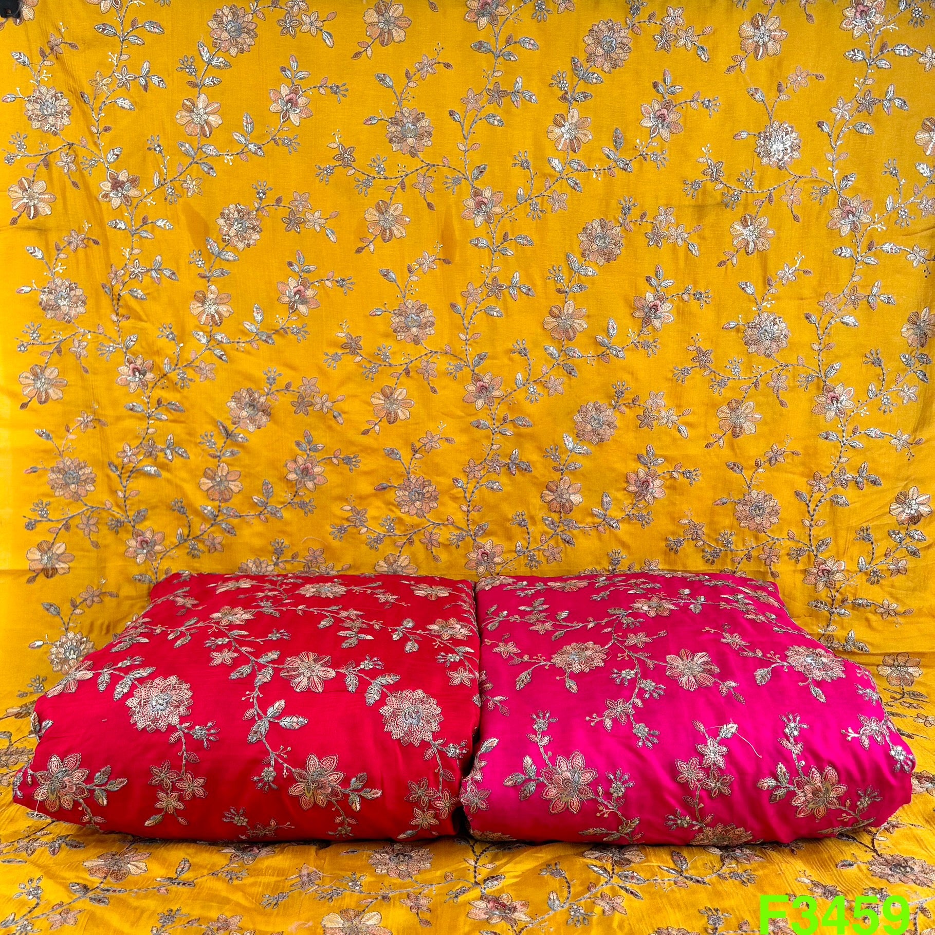 Thread Modal Designs Thread Sequins Embroidered Modal Silk Fabric | FabricRoot – Fabricroot
