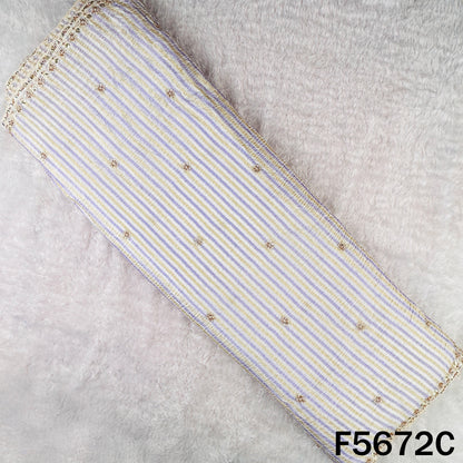 Cut Dana Zari Sequins Work Crushed Tissue Dupatta Fabric - F5672