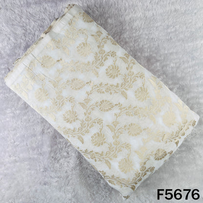 Dyeable Zari Work Georgette Fabric - F5676