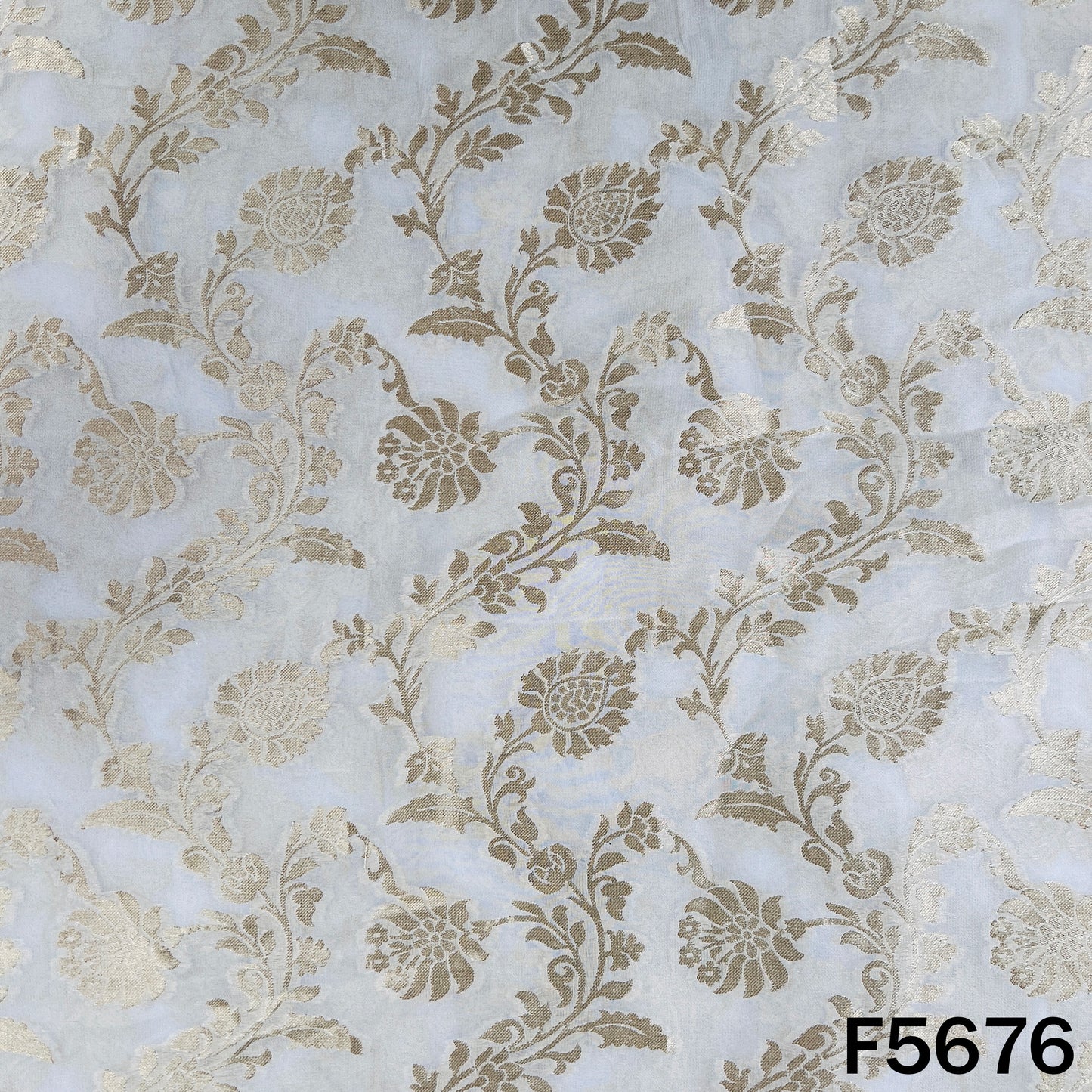 Dyeable Zari Work Georgette Fabric - F5676