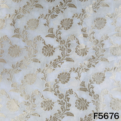 Dyeable Zari Work Georgette Fabric - F5676
