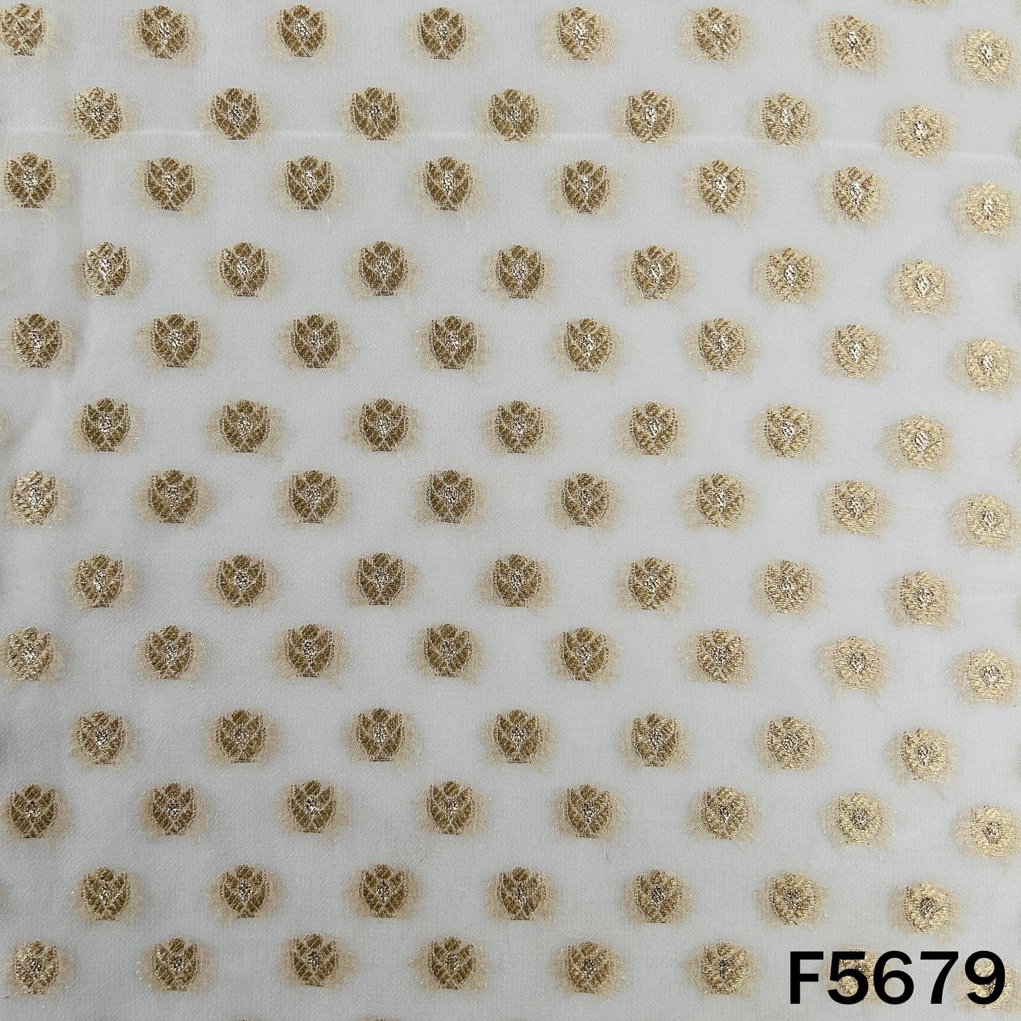 Dyeable Zari Work Georgette Fabric - F5679