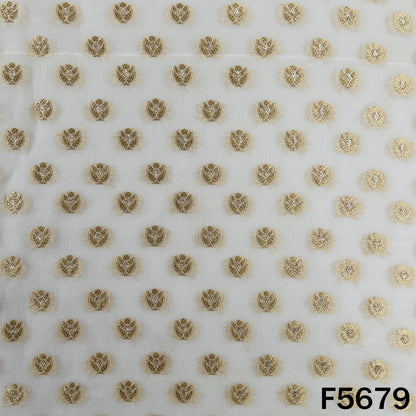 Dyeable Zari Work Georgette Fabric - F5679