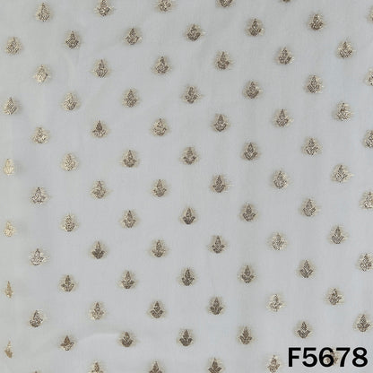 Dyeable Zari Work Georgette Fabric - F5678