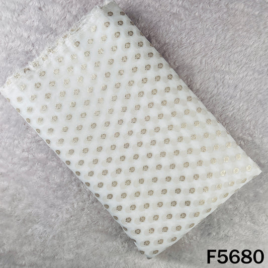 Dyeable Zari Work Georgette Fabric - F5680