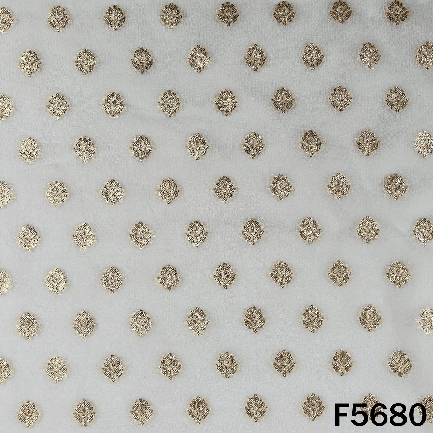 Dyeable Zari Work Georgette Fabric - F5680