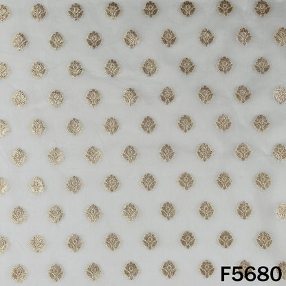 Dyeable Zari Work Georgette Fabric - F5680