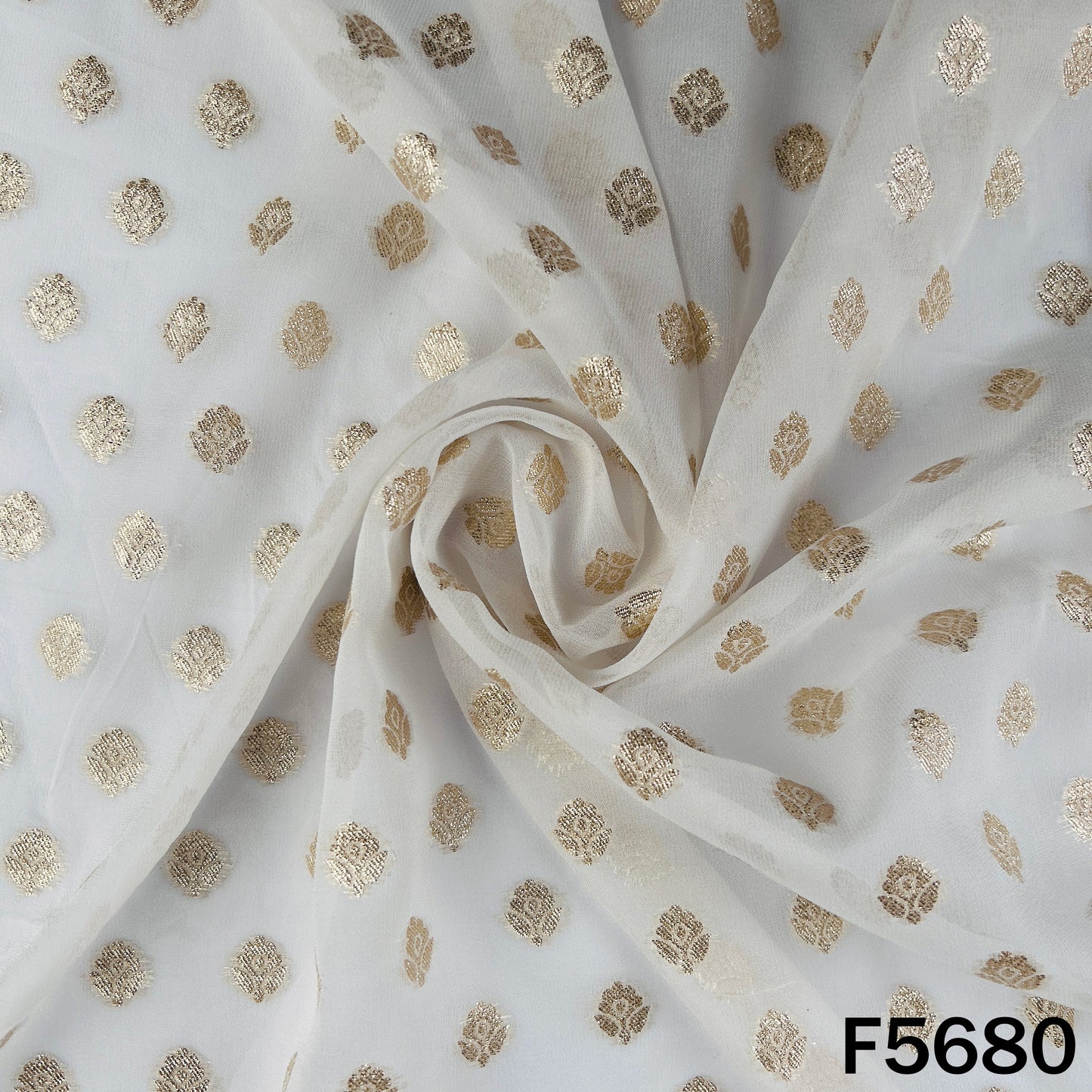 Dyeable Zari Work Georgette Fabric - F5680