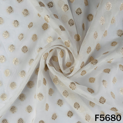 Dyeable Zari Work Georgette Fabric - F5680