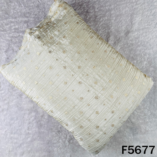 Dyeable Zari Work Crush Tissue Fabric - F5677