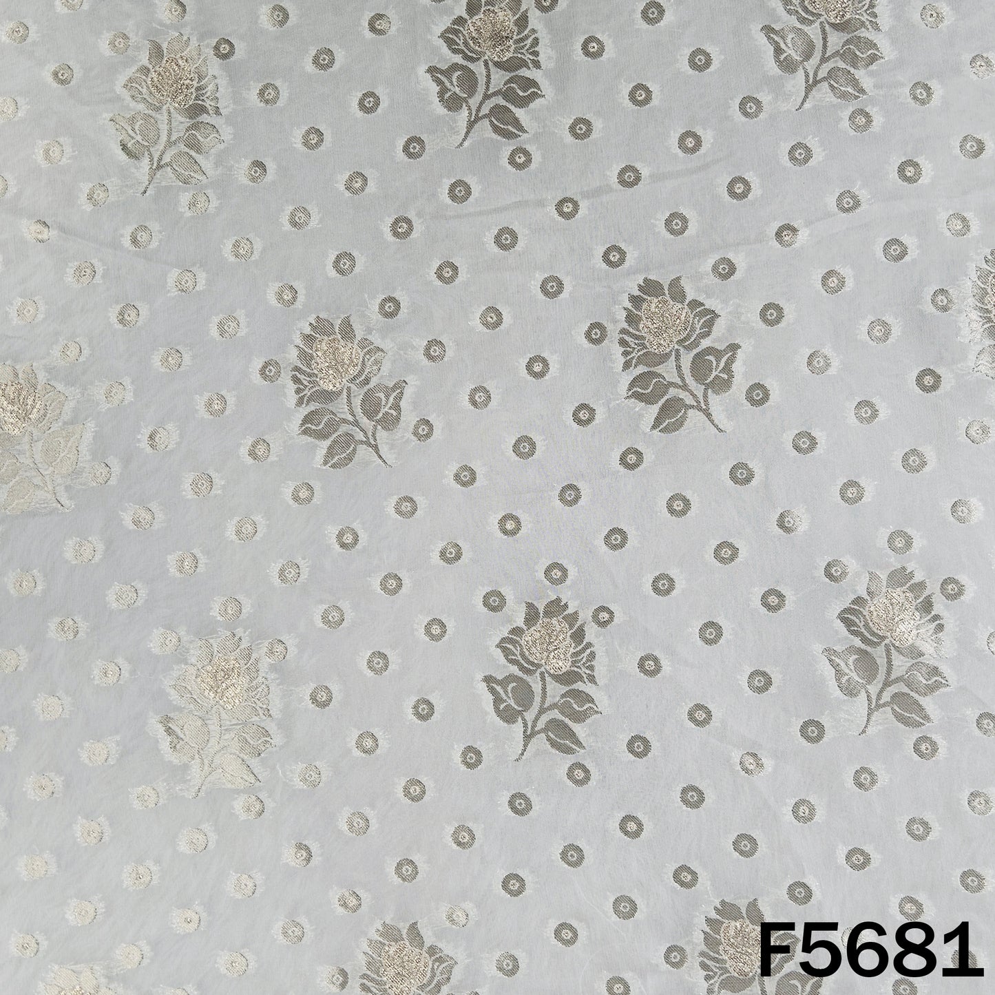 Dyeable Zari Work Georgette Fabric - F5681