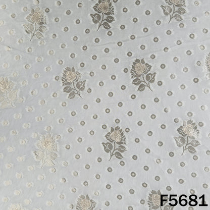 Dyeable Zari Work Georgette Fabric - F5681