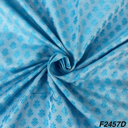 Self Cotton Silk Fabric-F2457