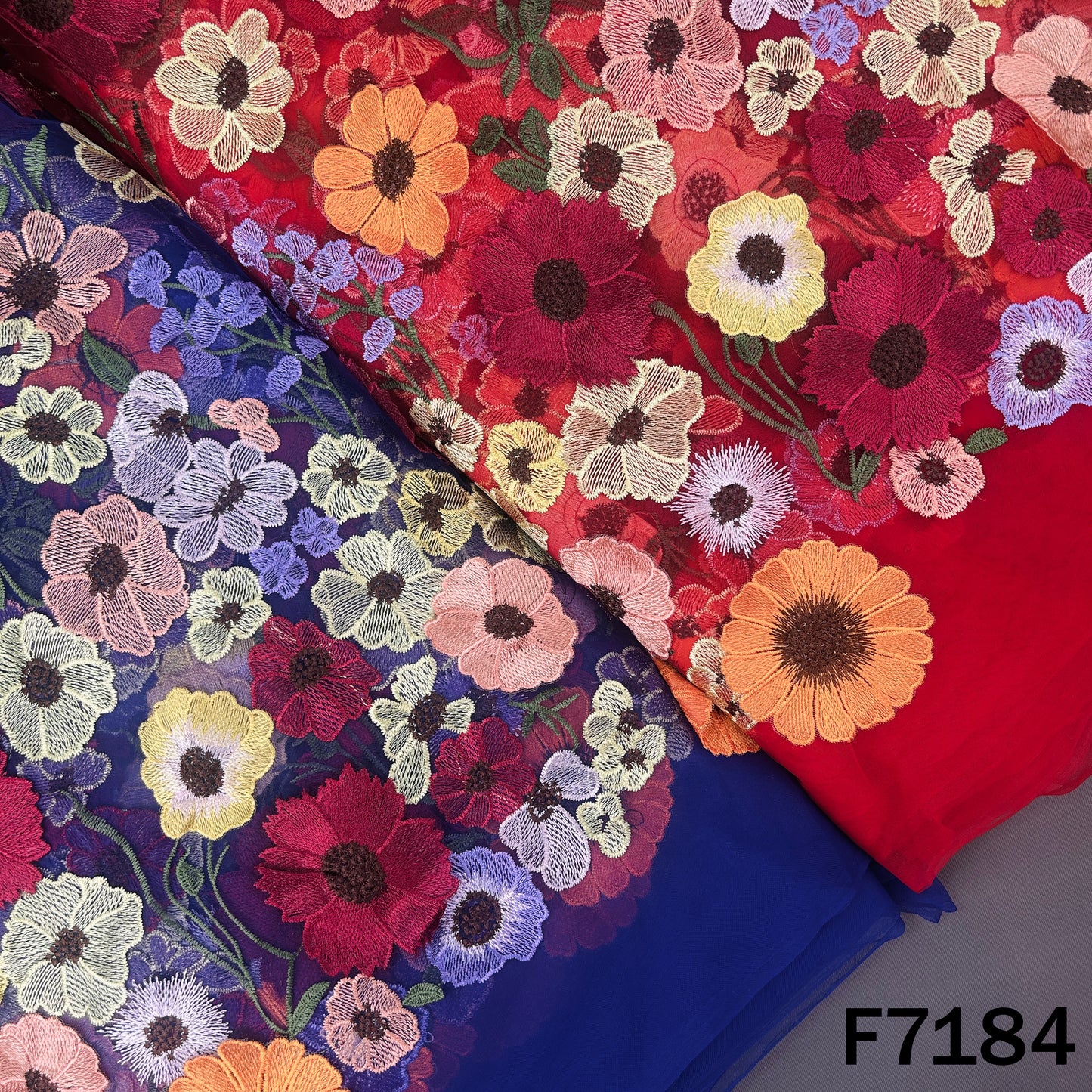 Applique Work Net Fabric - F7184