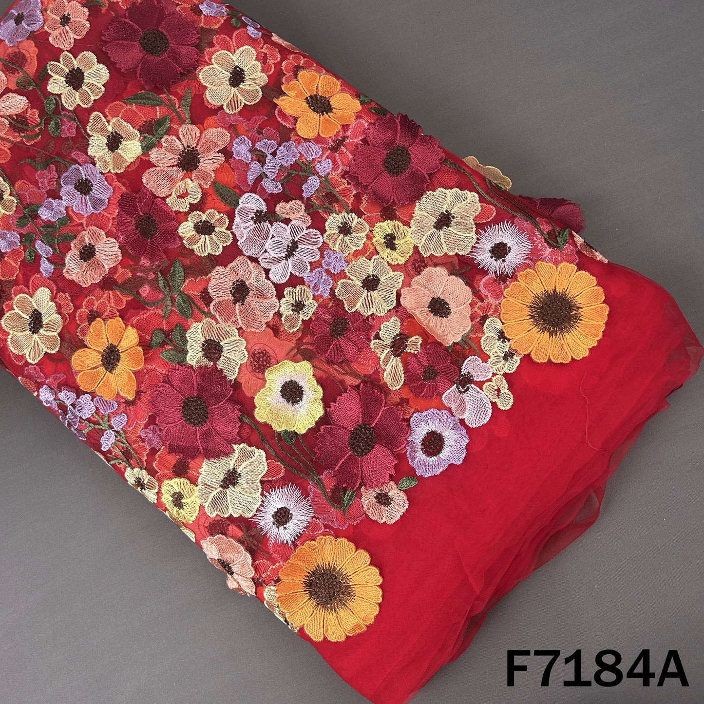 Applique Work Net Fabric - F7184